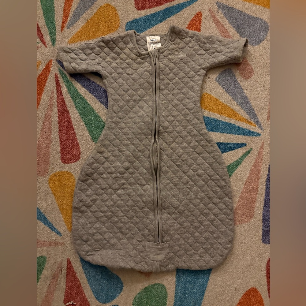 Halo Gray Quilted Easy Transition Sleep Sack - Medium